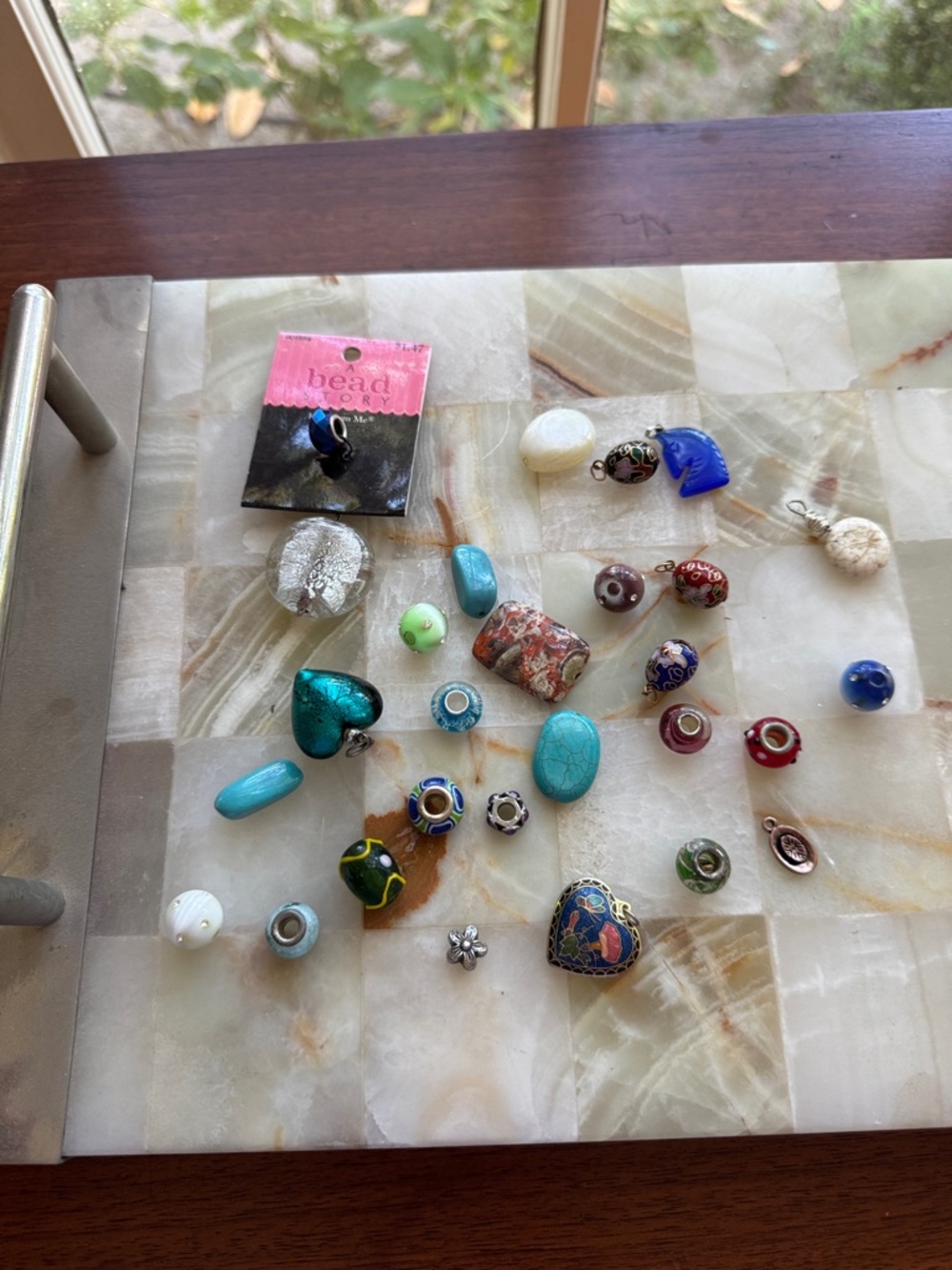 Assorted Women's Turquoise & Multicolor Bead Pendant Collection. 27 pieces.